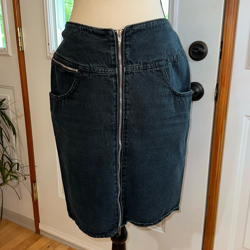 Fancy Ass Zip-Front Jean Skirt